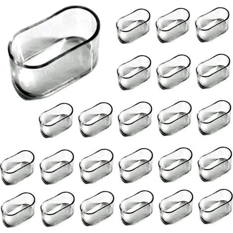 30 embouts de pieds de chaise ovales en silicone, protection contre les rayures pour pieds de meubles et de table - 15 x 30 mm (1/3)