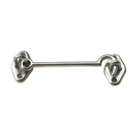 FERMAPERSIANE A GANCIO OTTONE CROMO SATINATO + PIASTRINA MM 100
