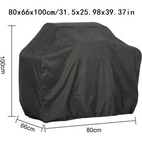 Housse de barbecue 80x66x100cm noire – Protection imperméable et anti-UV – Résistante aux intempéries – Installation facile (1/5)