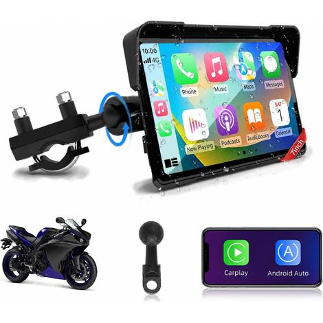 7 Inch Portable Motorcycle Screen Motorcycle GPS Touch Screen, Audio Bluetooth/Navi (1/5)