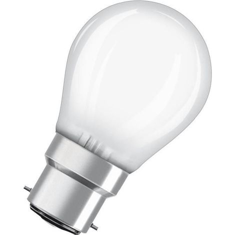 Ampoule LED Sphérique verre dépoli variable 6W=40 B22 chaud (1/5)