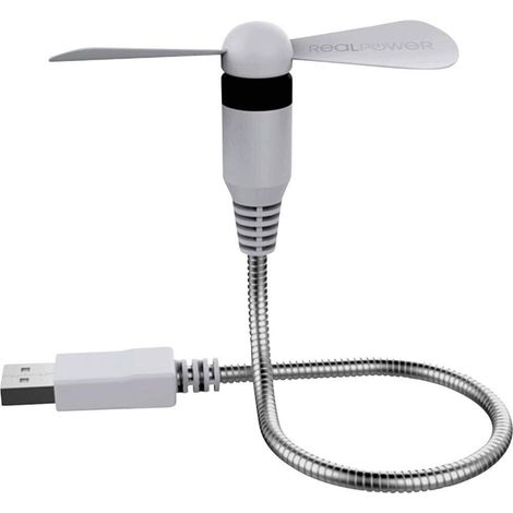 RealPower USB mini Ventilator weiß USB-A (flexibel) (335265)