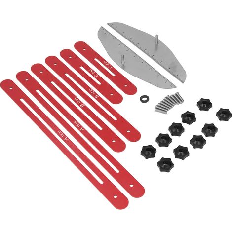 Gabarit de mesure pour marches d'escalier, outil de traçage d'étagère, gabarit de copie 11-60 pouces, pour contremarches, étagères et cloisons sèches, rouge (1/5)