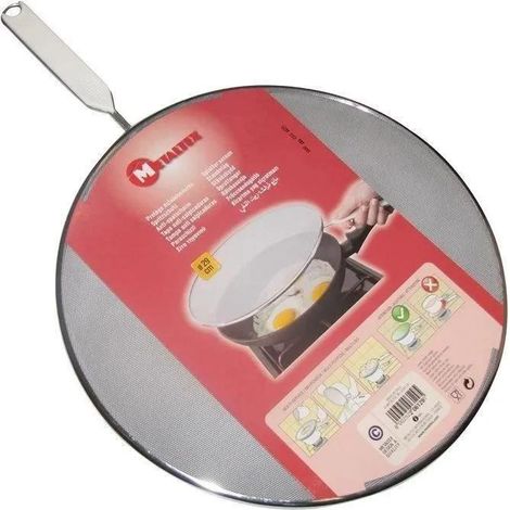 Metaltex tapa anti-salpicaduras inox 29 cm plateada