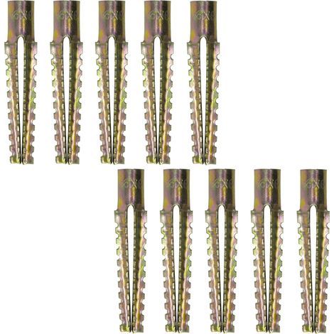 – Lot de 10 chevilles à expansion en métal M8x60mm – Fixation béton, carreaux de plâtre – Résistance élevée, montage stable (1/5)