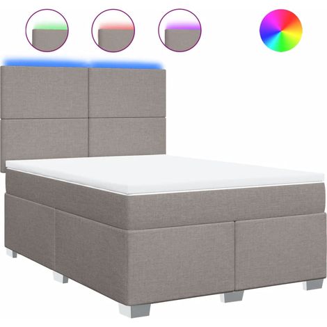 Maison Exclusive - Boxspringbett mit Matratze Taupe 140x200 cm St
