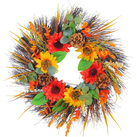 Couronne de tournesols artificiels, 40 cm-AquaForge (1/5)