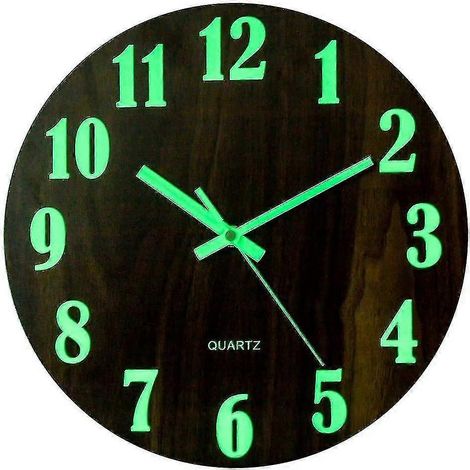 Horloge murale lumineuse et silencieuse, grand cadran de 30 cm (1/5)