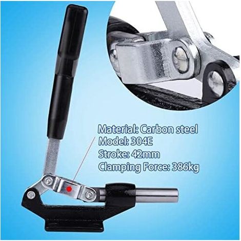 Accesorio de mango para prensa térmica de 1 pieza, montaje rápido, acero al carbono 304E, carrera de 42 mm, fuerza de sujeción de 386 kg, para máquinas de transferencia de calor.