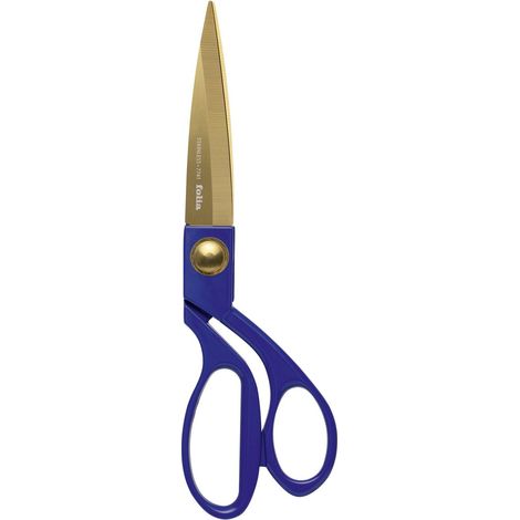 Forbici folia 20 cm manici ergonomici oro blu