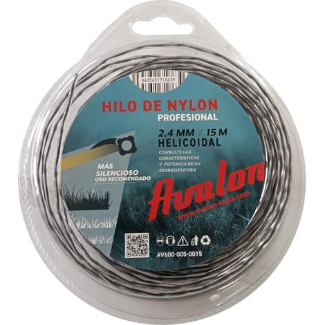 Avalon - Filo elicoidale in Nylon Universale per decespugliatore e Tosaerba (2,4 mm x 15 m) (1/5)