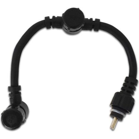 Connecteur de Kit Spot terrasse T 1 Mâle/ 2 Femelles 20 cm Miidex Lighting® (1/2)