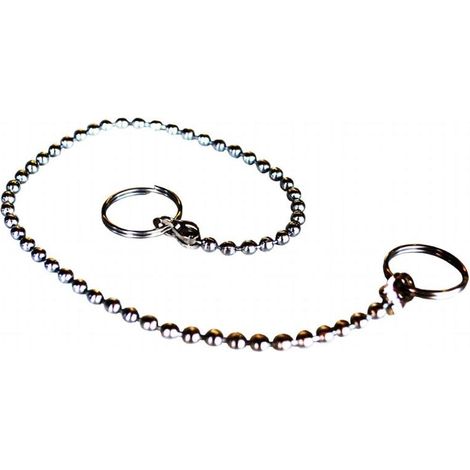 FPLUS cadena bolita freg.40cm. , Cadena de bolitas de 40 cms. con sus anillas inox.