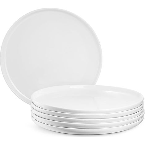 Assiettes blanches peu profondes 27 cm – lot de 6