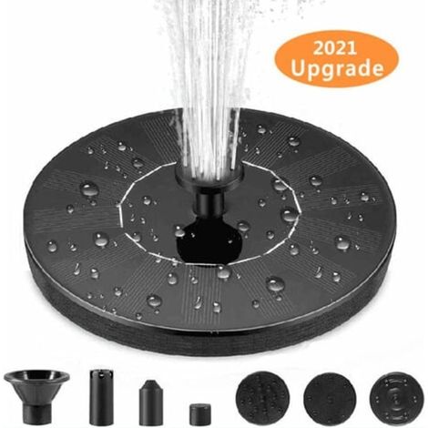 Fontaine solaire flottante pour bassin extérieur, pompe 1W, buses pour bain d'oiseaux, aquarium et jardin, kit de pulvérisation étanche (1/5)