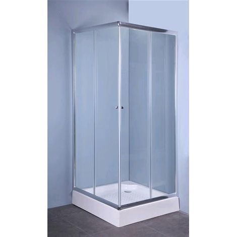 ANTA FISSA DI RICAMBIO IN CRISTALLO TRASPARENTE MM.4 CM.80 "IGLO4"  H 185 cm