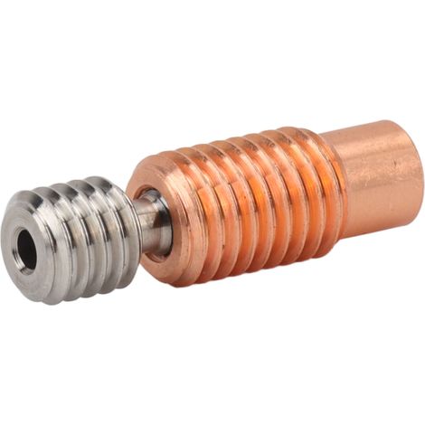 Buse Col Chauffant Heatbreak Tube Fileté 2 Pièces Accessoire Imprimante 3D Compatible V6, Remplacement Chaudron Extrudeur (1/5)