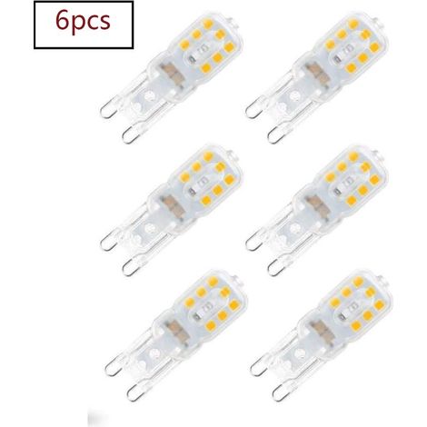 6 ampoules LED G9 blanc chaud 220V, adaptées à (1/5)