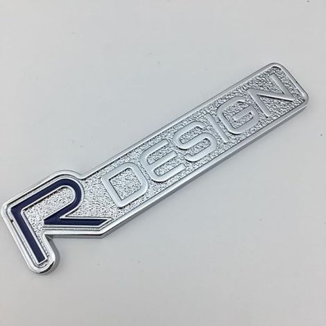 Car logo and lettering stickers for Volvo R Design XC60 V70 S60 V40 V60 C30 V50 (blue and white)