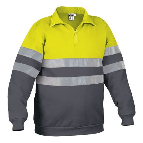 Sudadera de alta visibilidad Road XL Amarillo fluor / Gris carbon