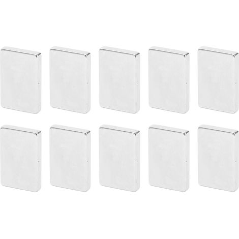 Lot de 10 aimants rectangulaires en néodyme, multifonctionnels et puissants, pour vos projets de bricolage. (1/5)