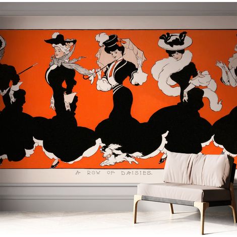 Selbstklebende Tapete - Wanddekoration Wohnzimmer - Tapete Schlafzimmer Weibliche Gewänder 312x219 cm (1/5)