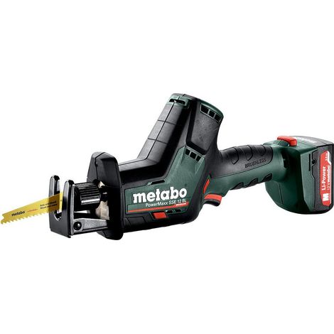 Sierra de sable de 12 V SSE 12 BL - 2 x 2,0 Ah Li-Power, SC30, maletín Metabox Metabo (1/5)