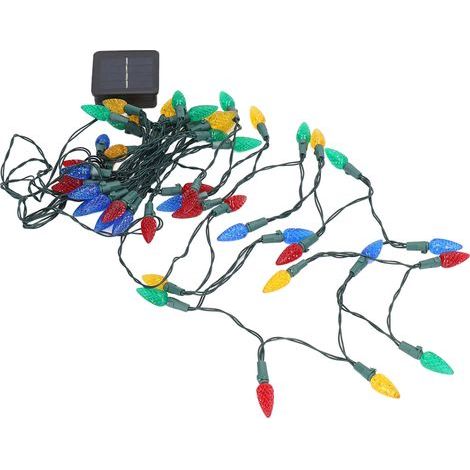 Solarbetriebene Lichterkette in Erdbeerform, wasserdicht, mit Batteriefach, für den Garten – ideal für Weihnachten