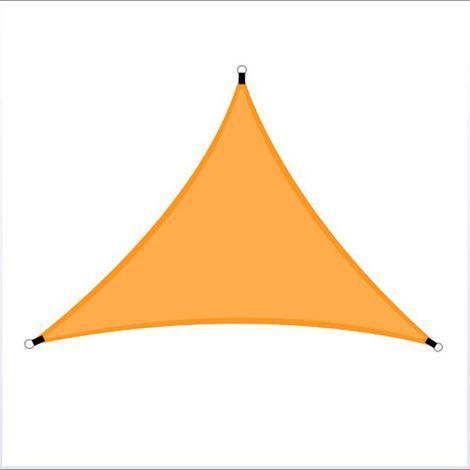 Triangular shade sail 6 x 6 x 6 meters – waterproof – UV protection – durable and breathable – orange (1/5)