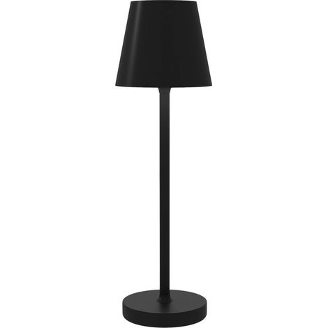 Lampe de chevet LED sans fil ACKERMAN, lampe de bureau rechargeable USB-C, 3 couleurs, Ø11,2 cm × H36,5 cm, noir (1/5)