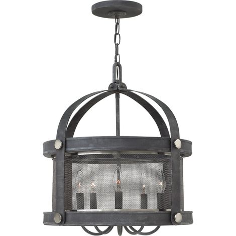 Kronleuchter Laterne Deckenleuchte 5x E14 Aged Zinc Lampadario Lanterna Plafoniera 5x E14 Zinco Invecchiato