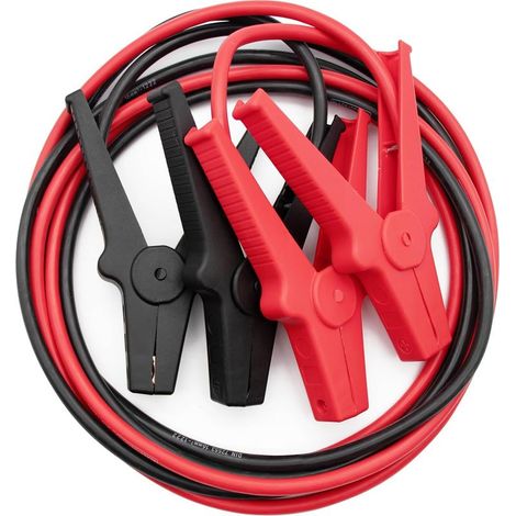 3 m Starthilfekabel, Ø 16 mm, 6 V/12 V/24 V Batterie, für Auto, Transporter, Wohnmobil, sichere isolierte Klemmen, Aufbewahrungstasche aus Nylon (1/5)