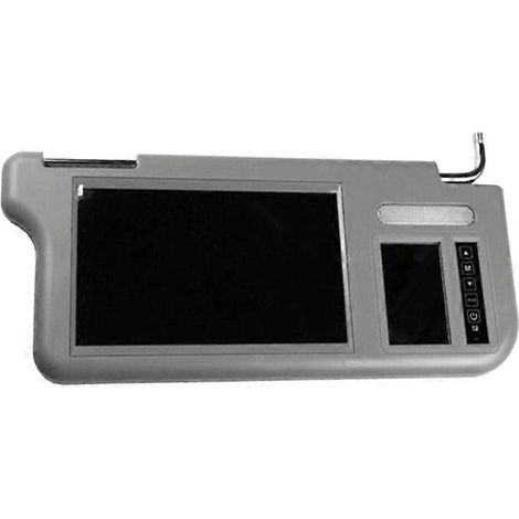 Pare-soleil de voiture avec rétroviseur intérieur, écran LCD de 7 pouces, lecteur DVD/VCD/AV/TV et caméra de recul (Ri (1/5)