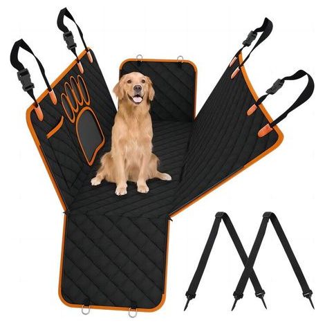 Housse de coffre de voiture pour chien, antidérapante et imperméable, facile à nettoyer, avec fenêtre de visualisation, housse de coffre de voiture universelle, 137 x 147 cm, noir (1/5)