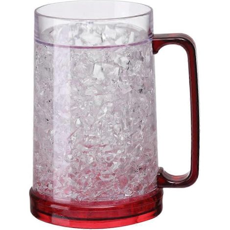Verre à bière glacé à double paroi, verre à bière givré transparent, verre à vin rafraîchissant