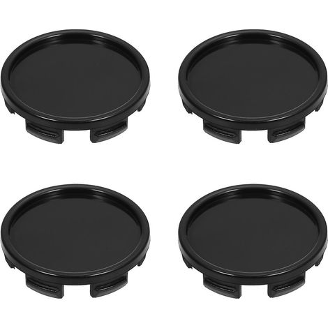 Stück 55-mm-Radkappen, universelle Radnabenkappen, ABS, schwarz