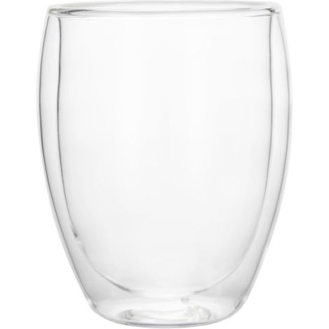 Verre latte macchiato 350 ml Ø 11,5 cm borosilicate CURVED lot de 2 - Was Germany (1/2)