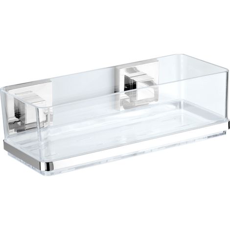Quadro Étagère rectangulaire de salle de bain avec récipient transparent, Vacuum-Loc, douche, Wenko (1/5)