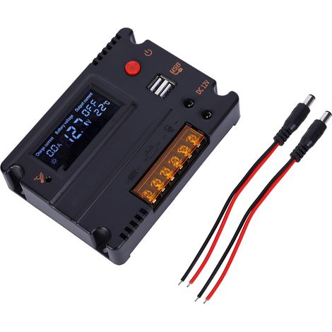 Régulateur de panneau solaire 10A à écran LCD rétroéclairé pour batterie lithium fer phosphate 4/8 séries (1/5)