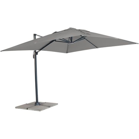 Primaster Ampelschirm Catania Anthrazit 3x3m 360° schwenkbar inkl. Schutzhülle (1/3)