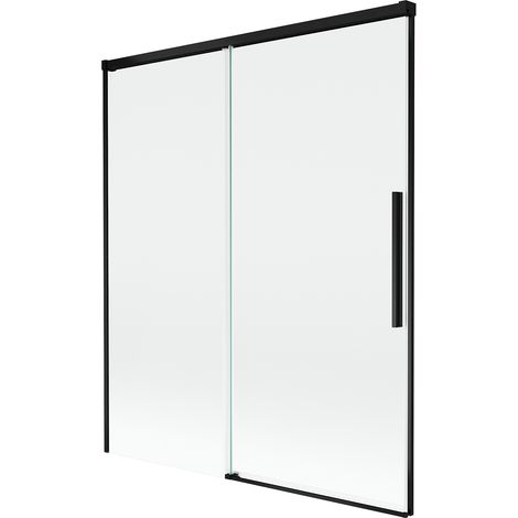 Mexen Rox paroi de baignoire 2 volets coulissants 140 x 150 cm, transparent, noir - 8C9-140-001-70-00