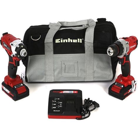 Trade Shop - Kit Trapano E Avvitatore A Batteria Da 18v Einhell Te-tk18li3ah Ioni Di Litio - (1/5)