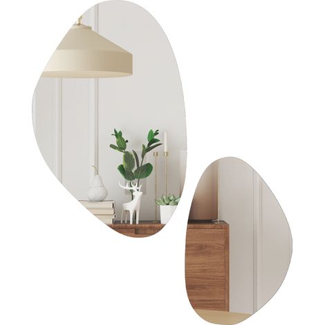 Lot de 2 miroirs organiques MOLENA noir (1/5)