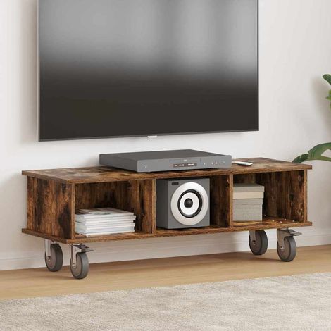 TV-Ständer Geräucherte Eiche 100 x 35 x 35 cm Holzwerkstoff