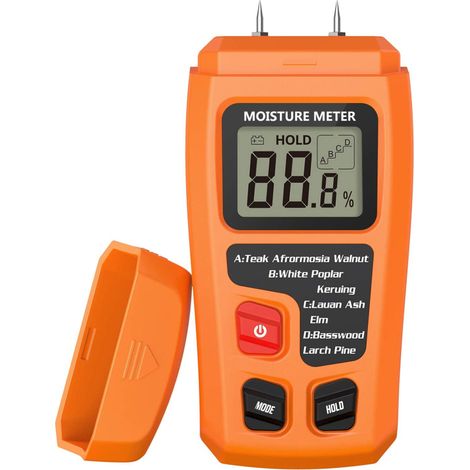 Testeur de mesure numérique à broches avec écran LCD pour matériaux de construction en bois, parquets en bois dur (1/5)