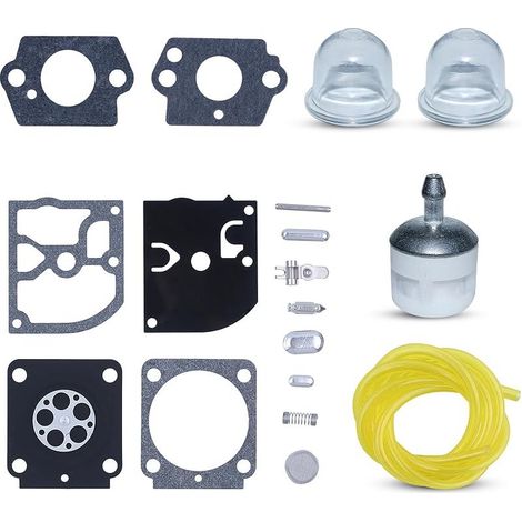 Membrane Carburateur Kit de Réparation pour Stihl HS81 HS81R HS81RC HS81T HS86 Pièces de Coupe-Bordures HS86R HS86T avec Joint de Filtre de Conduite de Carburant (1/5)