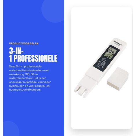 Dailygoods – 3-in-1 Professionelles Wasserqualitätsmessgerät (TDS, EC) (1/5)