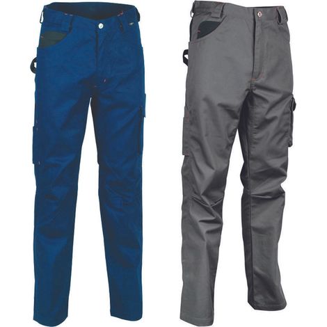 PANTALONE DRILL IN COTONE E POLIESTERE RIGHT FIT  tg.44  antracite/nero    COFRA