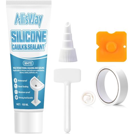 Joint Silicone Blanc Salle de Bain, Mastic Silicone Bain (1/5)