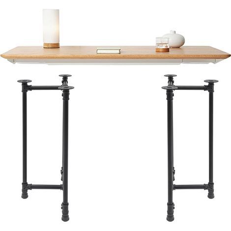 Ergonomischer Schreibtisch mit 2 Metallbeinen, 71 cm, einfache und ergonomische Montage, leicht zu reinigen, geeignet für Couchtische, Schreibtische, Nachttische usw. (1/5)